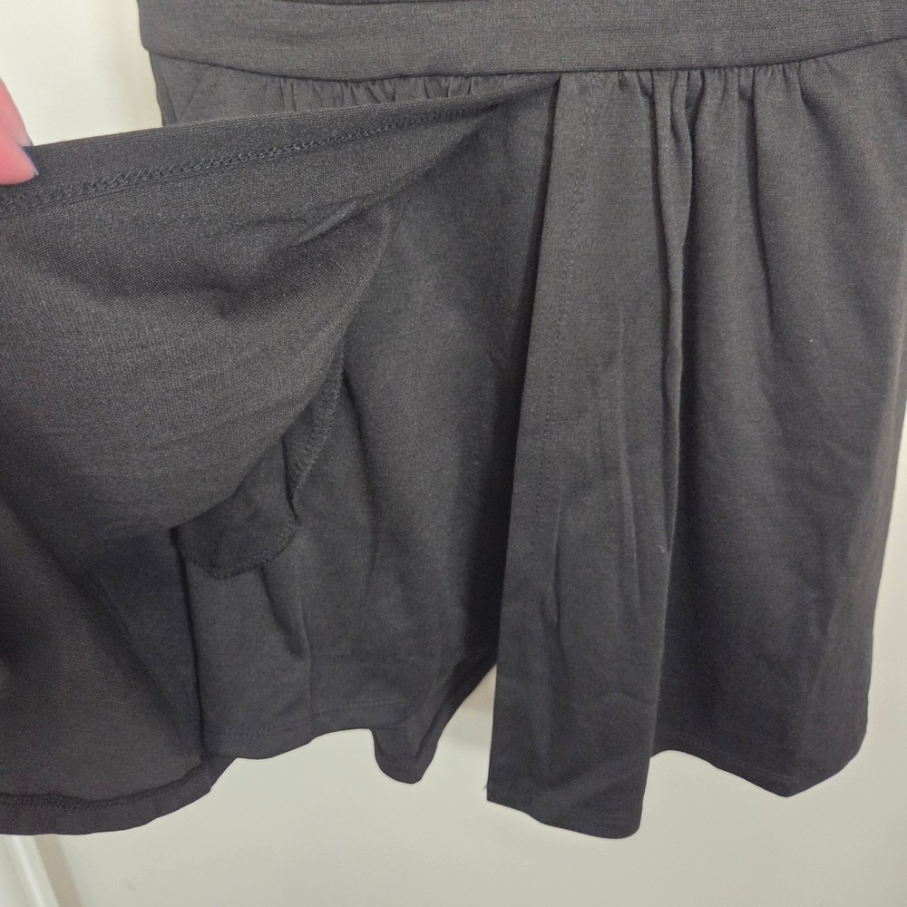 Alyce Paris Romper Womens M Black Fit Flare Strappy Skort Dress NWT - Picture 10 of 10